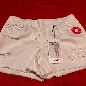 YMI Dream Collection White Jean Shorts
